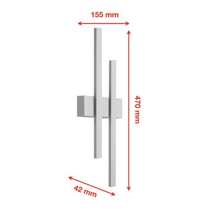 Telefunken 313204TF - LED Āra sienas lampa 2xLED/8W/230V IP44