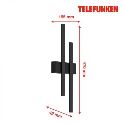 Telefunken 313205TF - LED āra sienas gaismeklis 2xLED/4W/230V 4000K IP44