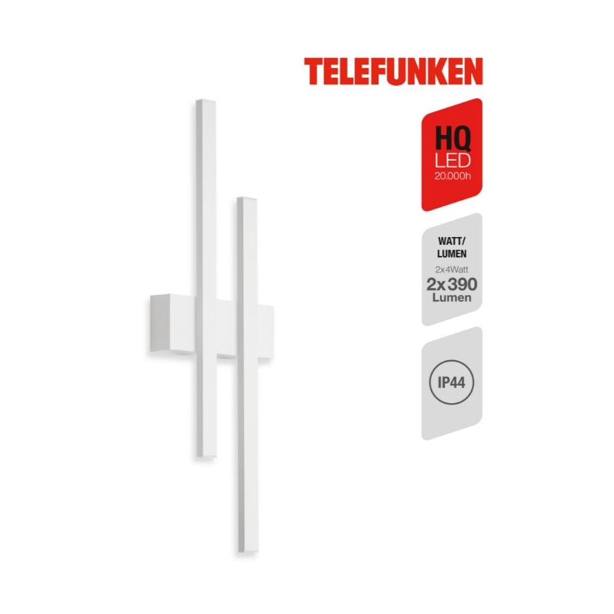 Telefunken 313206TF - LED Āra sienas lampa 2xLED/8W/230V IP44
