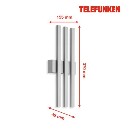 Telefunken 313304TF - LED Āra sienas lampa 3xLED/4W/230V IP44