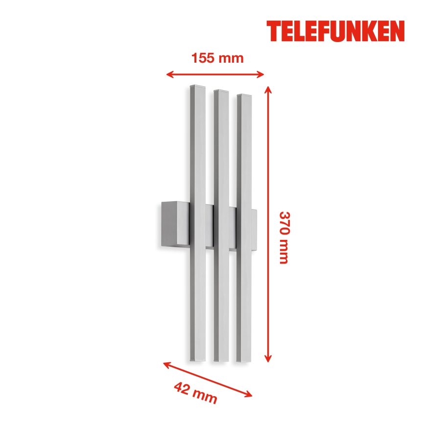 Telefunken 313304TF - LED Āra sienas lampa 3xLED/4W/230V IP44
