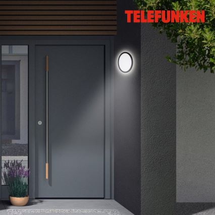 Telefunken 313405TF - LED āra sienas gaismeklis LED/15W/230V IP44 melns