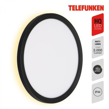 Telefunken 313405TF - LED āra sienas gaismeklis LED/15W/230V IP44 melns