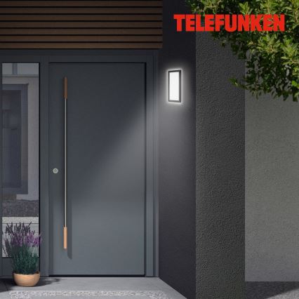 Telefunken 313605TF - LED Āra sienas lampa LED/16W/230V IP44 melna
