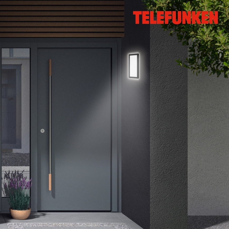Telefunken 313605TF - LED Āra sienas lampa LED/16W/230V IP44 melna