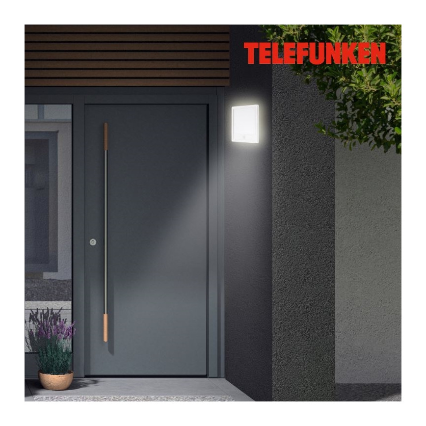 Telefunken 313806TF - LED Āra sienas lampa ar sensoru LED/15W/230V IP44