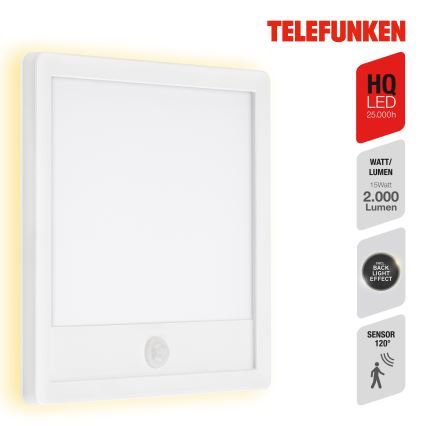 Telefunken 313806TF - LED Āra sienas lampa ar sensoru LED/15W/230V IP44