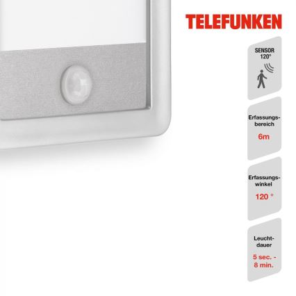 Telefunken 313904TF - LED Āra sienas lampa ar sensoru LED/16W/230V IP44