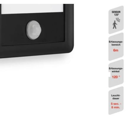 Telefunken 313905TF - LED Āra sienas lampa ar sensoru LED/16W/230V IP44
