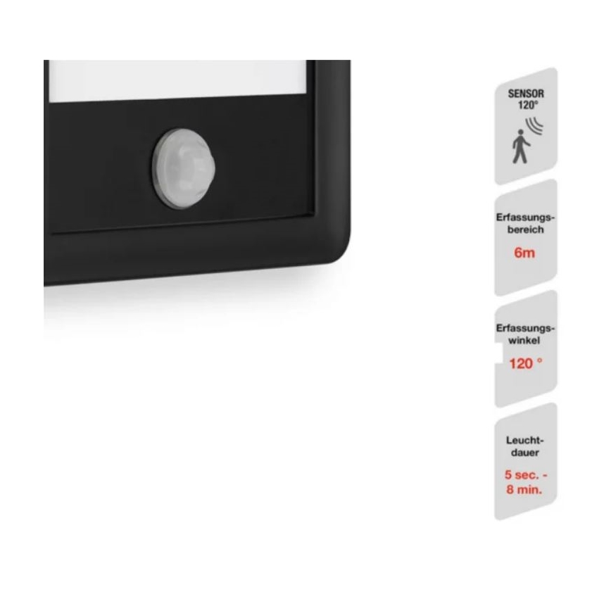 Telefunken 313905TF - LED Āra sienas lampa ar sensoru LED/16W/230V IP44
