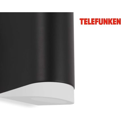 Telefunken 314905TF - LED Āra sienas lampa 2xGU10/5W/230V IP44 melna