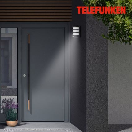 Telefunken 315505TF - LED Āra sienas lampa ar sensoru LED/12W/230V IP44 melna