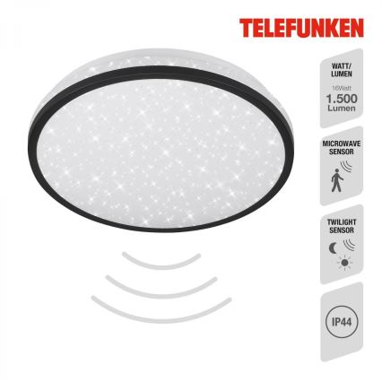 Telefunken 318305TF - LED Vannas istabas griestu lampa ar sensoru LED/16W/230V IP44 d. 28 cm