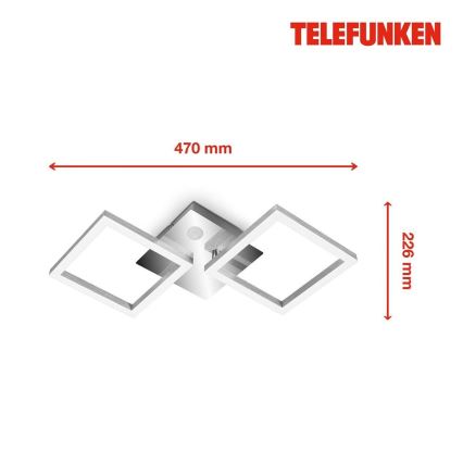 Telefunken 318508TF - LED Griestu lampa ar sensoru FRAME LED/12W/230V 3000K matēts hroms