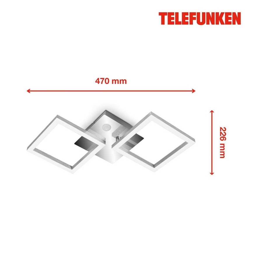 Telefunken 318508TF - LED Griestu lampa ar sensoru FRAME LED/12W/230V 3000K matēts hroms