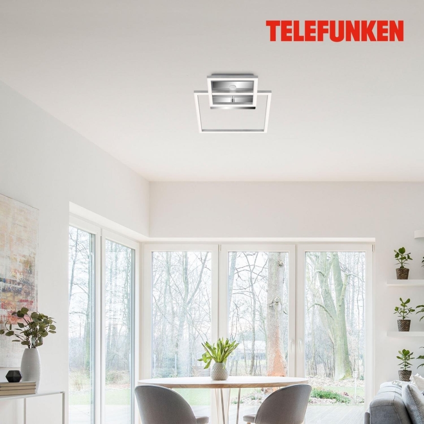 Telefunken 318608TF - LED Griestu lampa ar sensoru FRAME LED/17W/230V 3000K matēts hroms