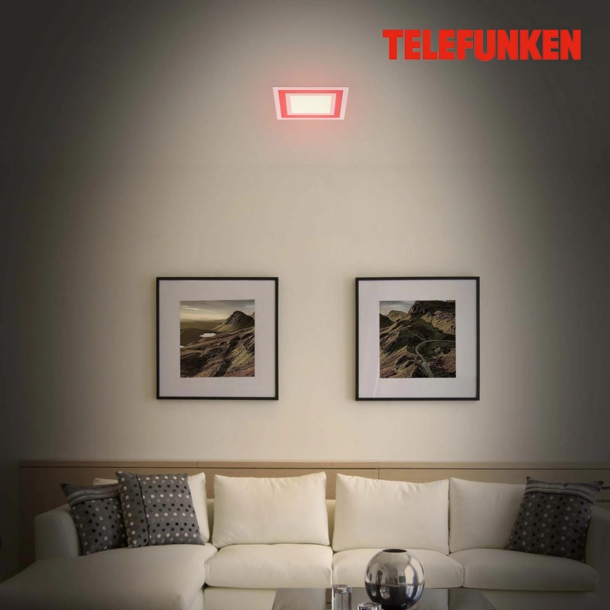 Telefunken 318706TF - RGBW dimmējamais LED panelis 18W/230V 3000–6500K + tālvadības pults