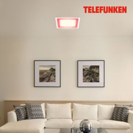 Telefunken 318806TF - LED RGBW Aptumšojama griestu lampa LED/24W/230V 3000-6500K + tālvadības pults