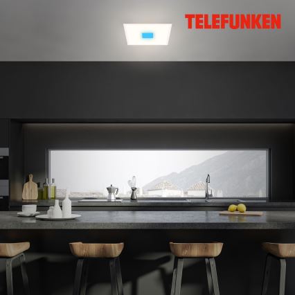 Telefunken 319106TF - RGBW Aptumšojama griestu lampa LED/24W/230V 2700-6500K balta + tālvadības pults