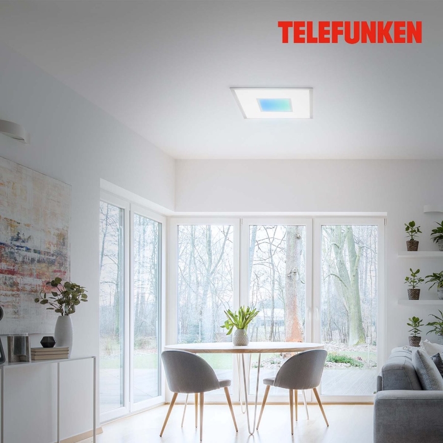 Telefunken 319704TF - LED RGB Aptumšojama griestu lampa LED/24W/230V 3000-6500K + tālvadības pults