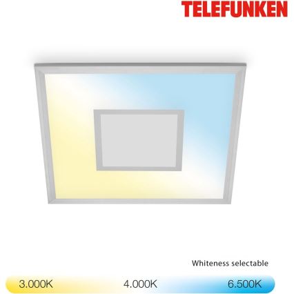 Telefunken 319704TF - LED RGB Aptumšojama griestu lampa LED/24W/230V 3000-6500K + tālvadības pults