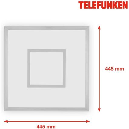 Telefunken 319704TF - LED RGB Aptumšojama griestu lampa LED/24W/230V 3000-6500K + tālvadības pults