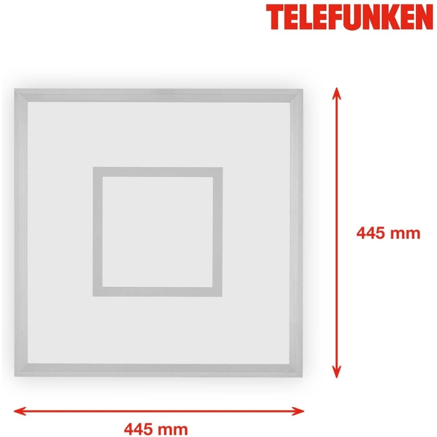 Telefunken 319704TF - LED RGB Aptumšojama griestu lampa LED/24W/230V 3000-6500K + tālvadības pults