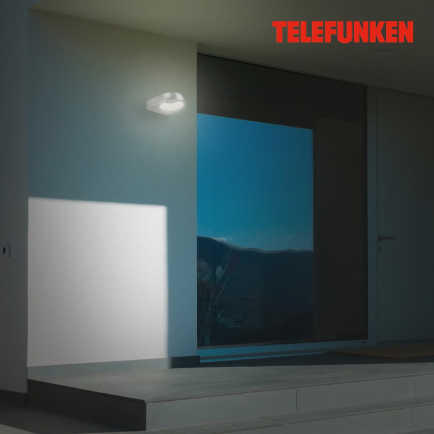 Telefunken 320204TF - LED āra sienas gaismeklis LED/6,5W/230V IP44 matēts hroms