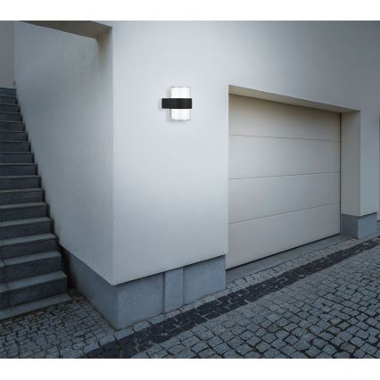 Telefunken 320405TF - LED āra sienas gaismeklis 2xLED/8W/230V IP44 melns