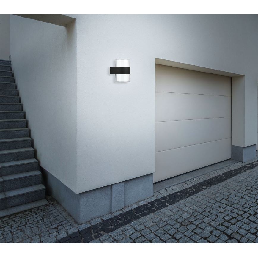 Telefunken 320405TF - LED āra sienas gaismeklis 2xLED/8W/230V IP44 melns