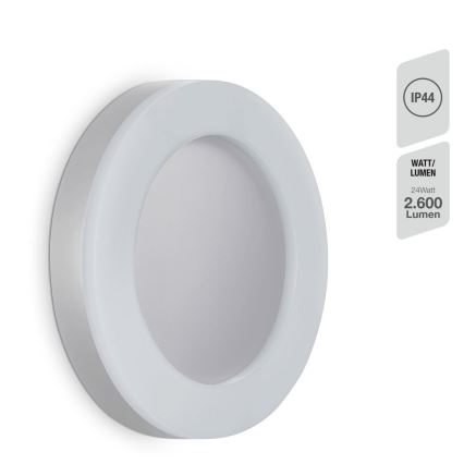 Telefunken 320904TF - LED Āra sienas lampa LED/24W/230V IP44 balta