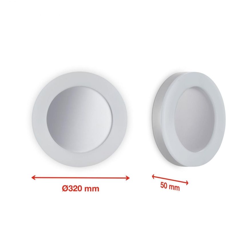 Telefunken 320904TF - LED Āra sienas lampa LED/24W/230V IP44 balta