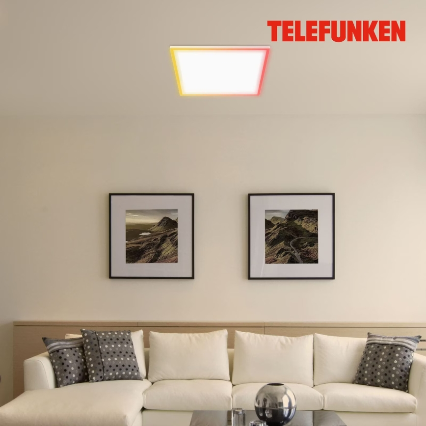 Telefunken 321206TF - LED RGBW Aptumšojama griestu lampa LED/18W/230V 3000-6500K + tālvadības pults