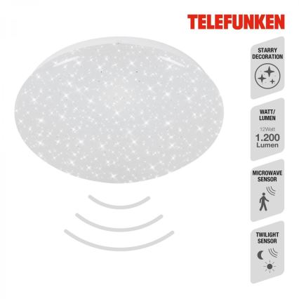 Telefunken 601706TF - LED Griestu lampa ar sensoru LED/12W/230V d. 27 cm