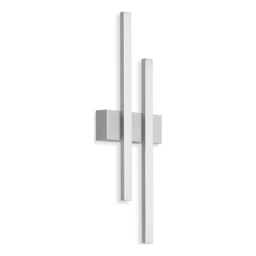 Telefunken - LED āra sienas gaismeklis 2xLED/4W/230V 4000K IP44 sudraba