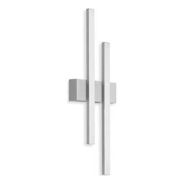 Telefunken - LED āra sienas gaismeklis 2xLED/4W/230V IP44 sudraba