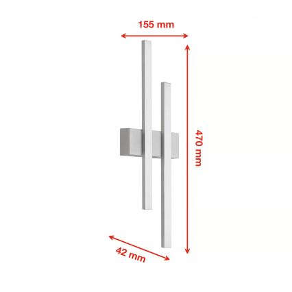 Telefunken - LED āra sienas gaismeklis 2xLED/4W/230V IP44 sudraba