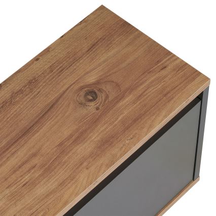 Televizora galds KREDE 160x30 cm antracīts/priede