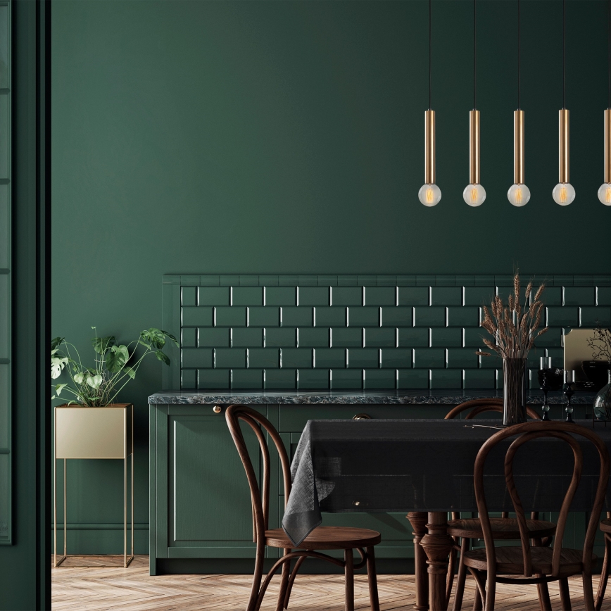 TEMPO piekaramā lustra 5xE27/40W/230V, zelta