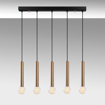 TEMPO piekaramā lustra 5xE27/40W/230V, zelta