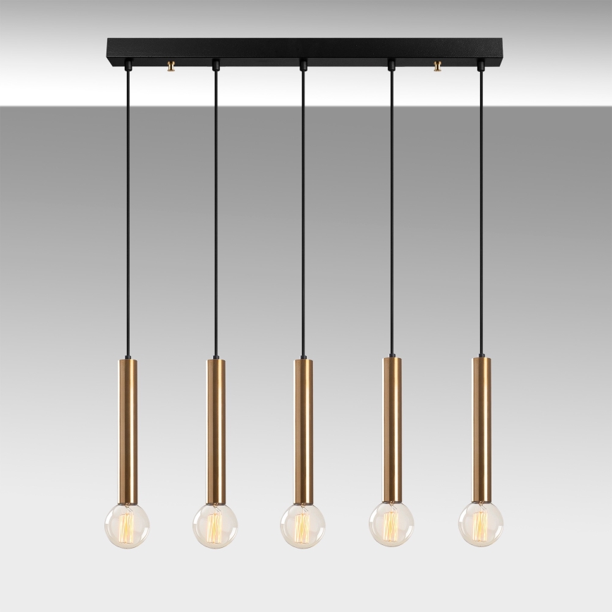 TEMPO piekaramā lustra 5xE27/40W/230V, zelta