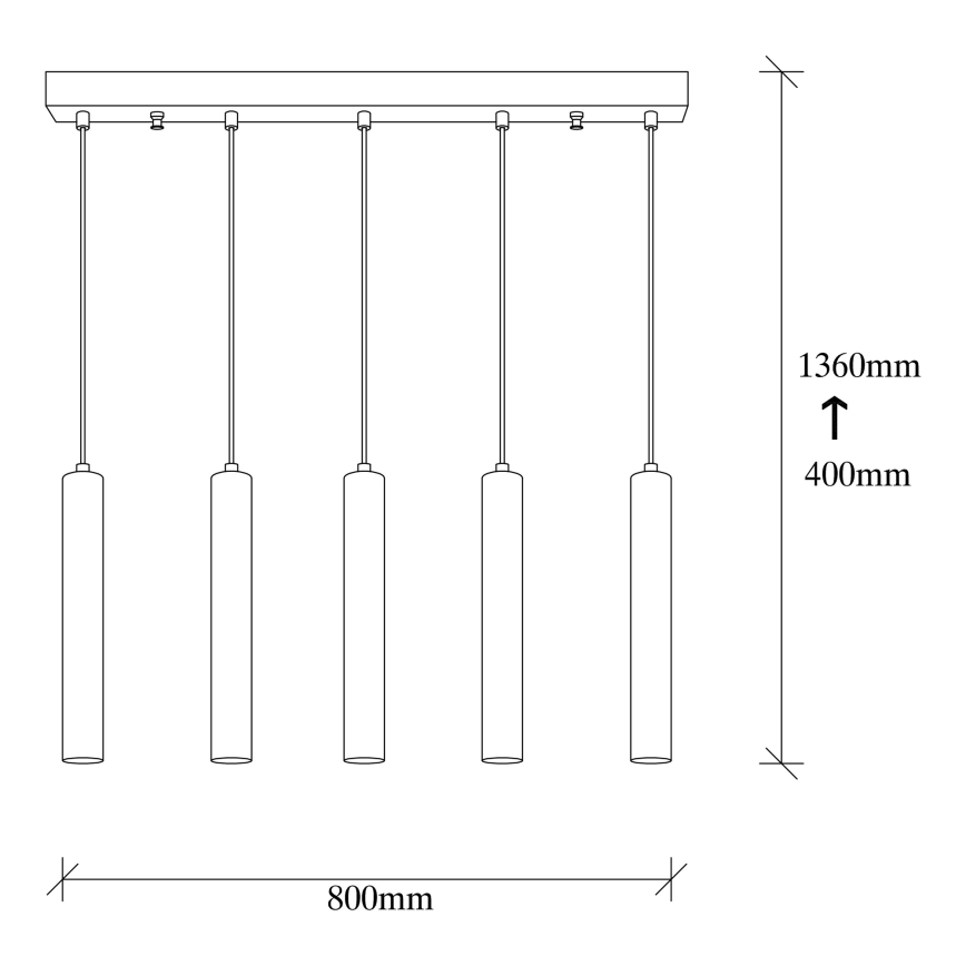 TEMPO piekaramā lustra 5xE27/40W/230V, zelta