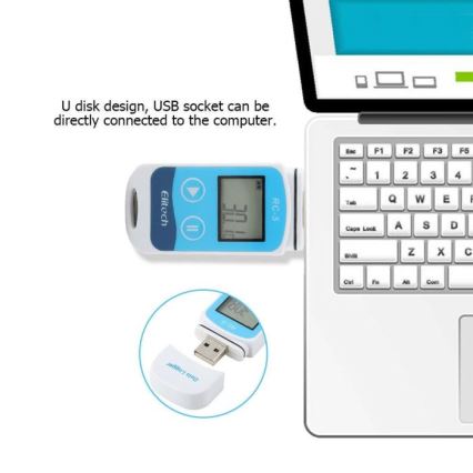 Termometrs ar ierakstīšanas funkciju USB IP67