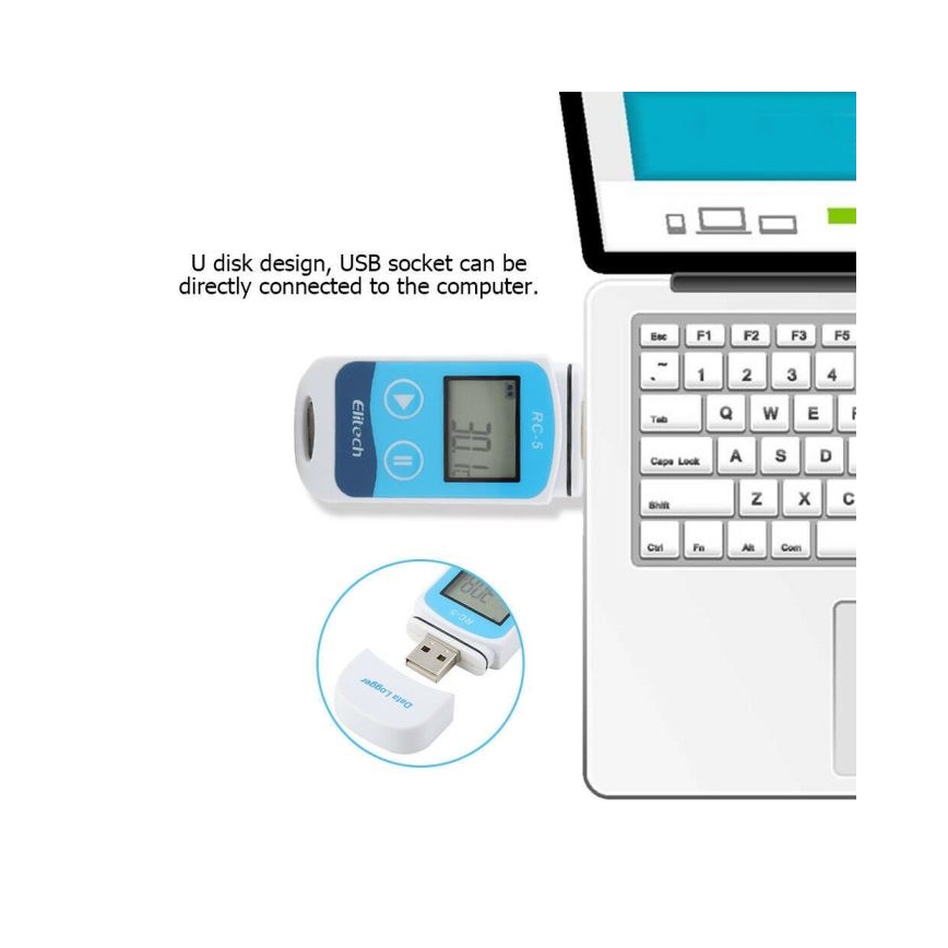 Termometrs ar ierakstīšanas funkciju USB IP67