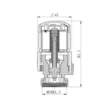 Termostata galva M30x1,5