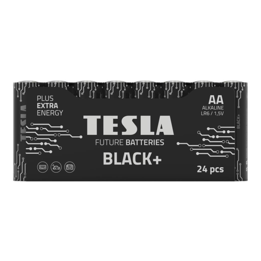 Tesla Batteries - 24 gab. Sārmaina baterija AA BLACK+ 1,5V 2800 mAh