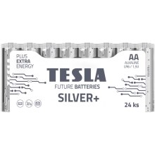 Tesla Batteries - 24 gab. Sārmaina baterija AA SILVER+ 1,5V