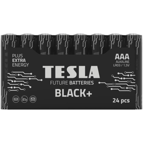 Tesla Batteries - 24 gab. Sārmaina baterija AAA BLACK+ 1,5V