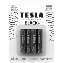 Tesla Batteries - 4 gab. Sārmaina baterija AAA BLACK+ 1,5V