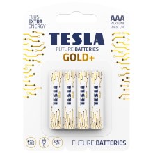 Tesla Batteries - 4 gab. Sārmaina baterija AAA GOLD+ 1,5V